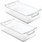 mDesign Wide Plastic Kitchen Pantry Cabinet Food Storage Bin, 2 Pack